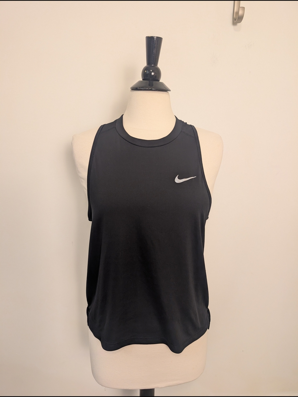 Nike Running Black Athletic Racerback Logo Tank Top Women's Size Large